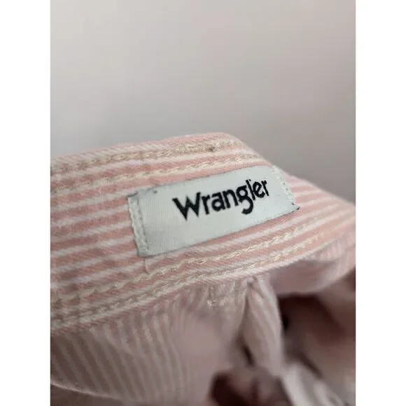Wrangler Pants Womens 29X31 Pink Stripe Casey Jones Wide Leg Painter Pants - Picture 9 of 11